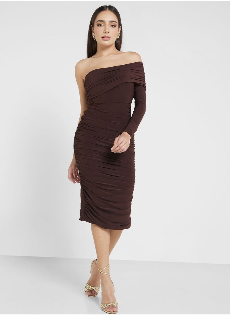 Ella Limited Edition - One Shoulder Ruched Bodycon Dress - Image 1