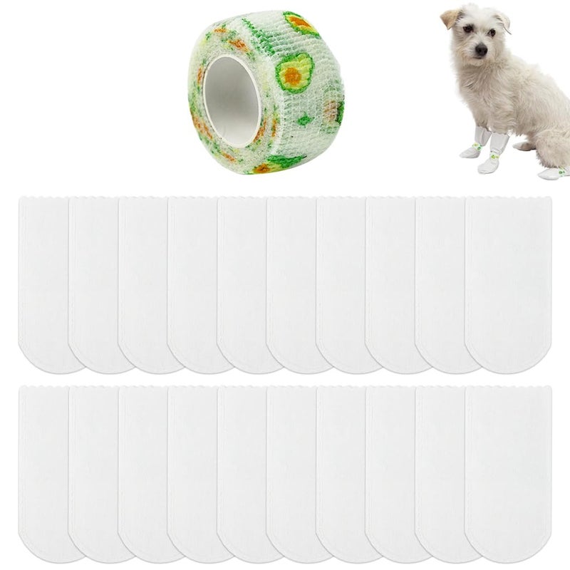 Qpets® أحذية المشي للحيوانات الأليفة ®، 20 قطعة أحذية غير منسوجة للكلاب غلاف كف اليد للحيوانات الأليفة للمشي في الهواء الطلق - 8 * 16 سم وأقل من 15 كجم - Image 1