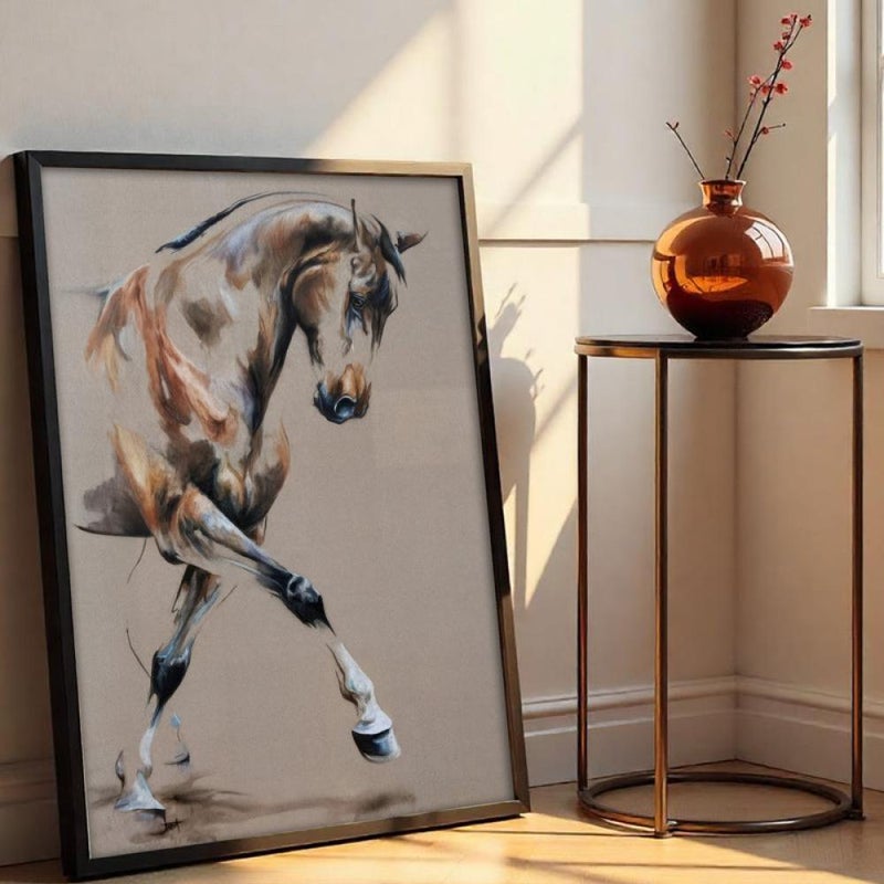 Marktna One canvas print of a horse design with a hollow frame, measuring (40×60) - Image 2