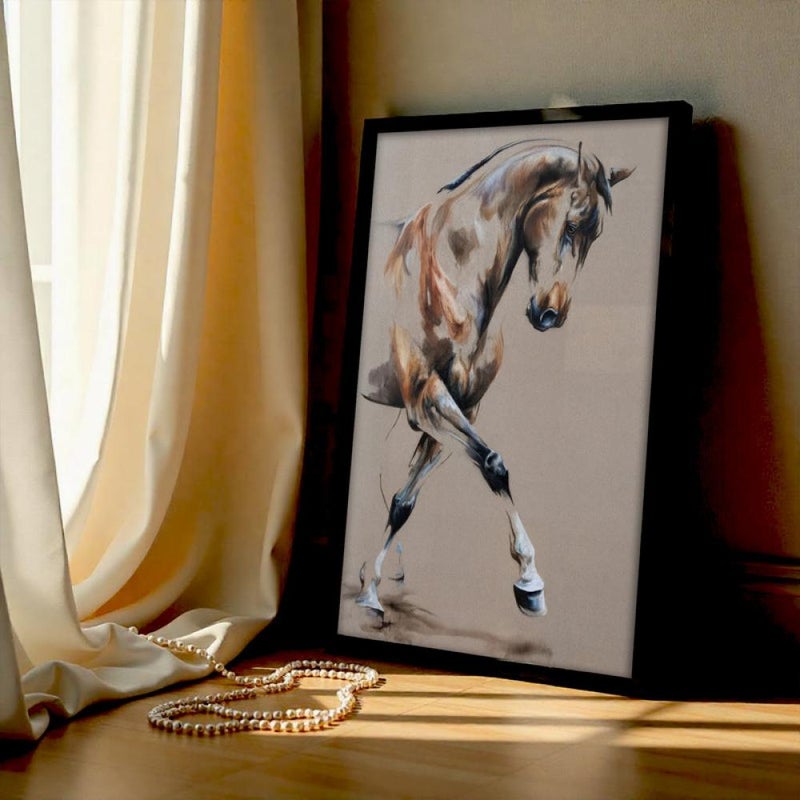 Marktna One canvas print of a horse design with a hollow frame, measuring (40×60) - Image 3