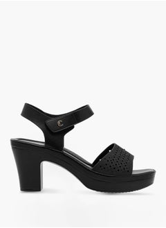Le Confort Women Laser Cut Strap Sandals with Block Heels  - Image 3