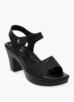 Le Confort Women Laser Cut Strap Sandals with Block Heels  - Image 2