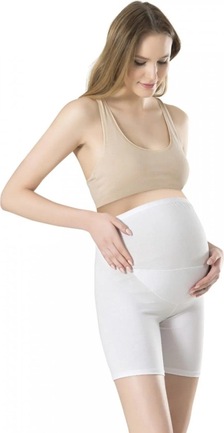 Arma Yıldız Maternity Boxer Shorts White Cotton Lycra - Image 4