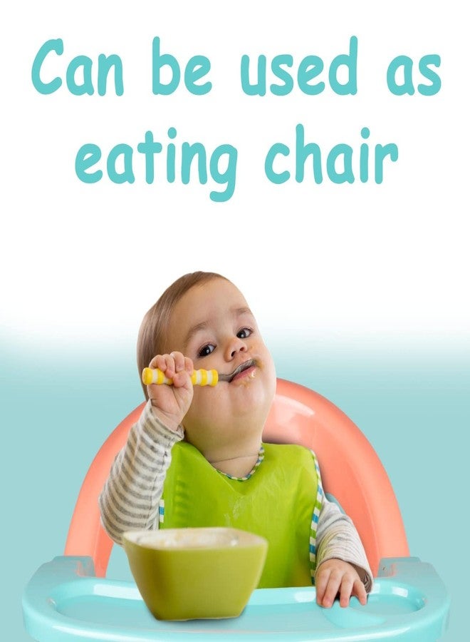 نابيا كرسي أطفال صغير من نابيا مع صينية أمان ووسادة ناعمة مع صوت صفارة للأطفال - لون عشوائي (أزرق) (برتقالي) - Image 4