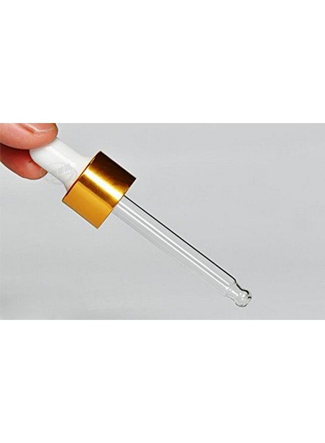 SYBL 6 قطع زجاجات قطارة زيت أساسي فارغة قابلة لإعادة التعبئة مع عيون زجاجية وأغطية مطاطية بيضاء (15 مل) - Image 5