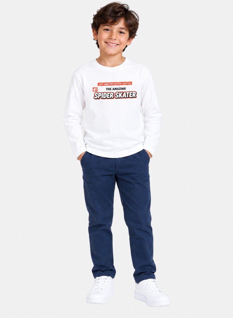 Andora Printed Slip On Boys Regular Fit T-Shirt - Image 1