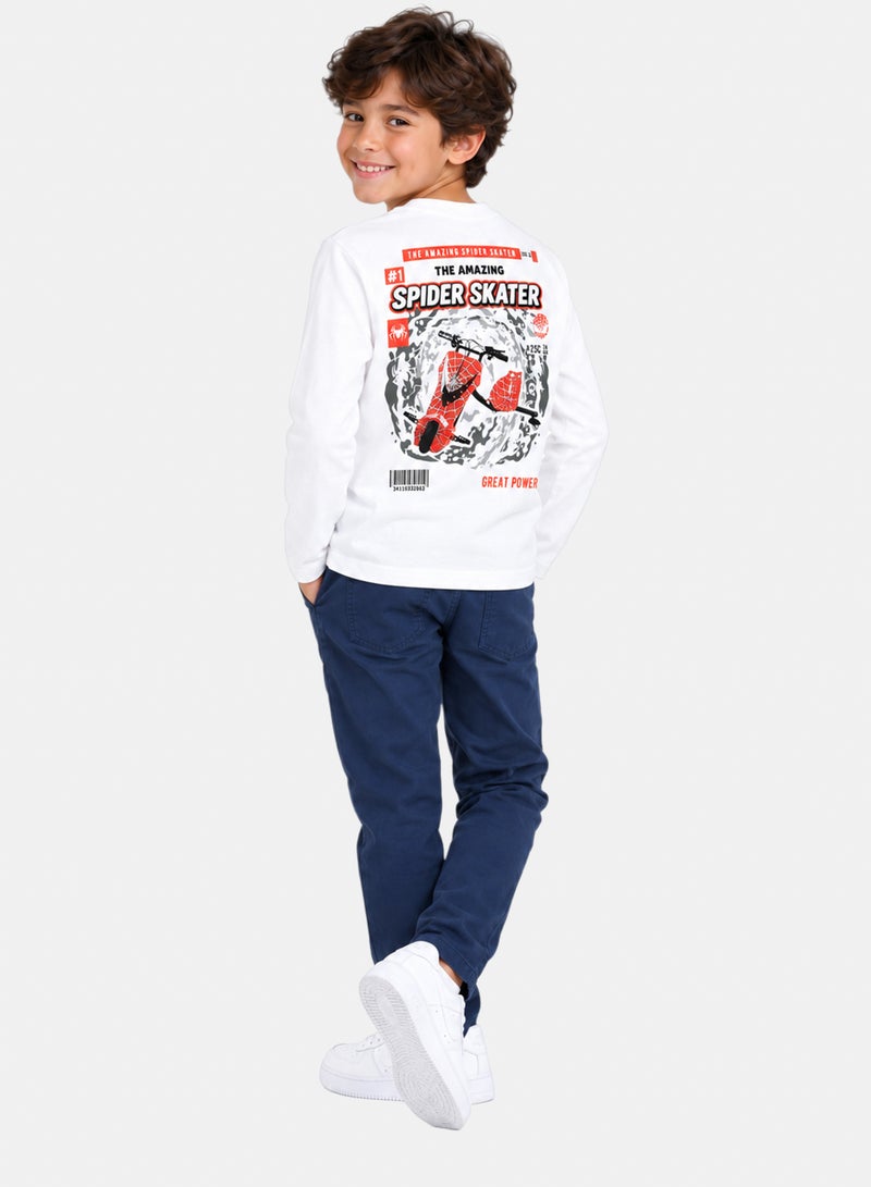 Andora Printed Slip On Boys Regular Fit T-Shirt - Image 5