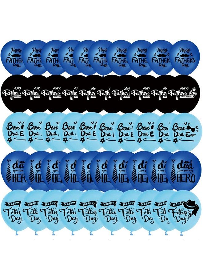 CupaPlay 50Pcs Happy Father Day Party Decorations Latex Balloons Best Dad Ever Party Supplies Favors Wall Decor Balloon - Image 3