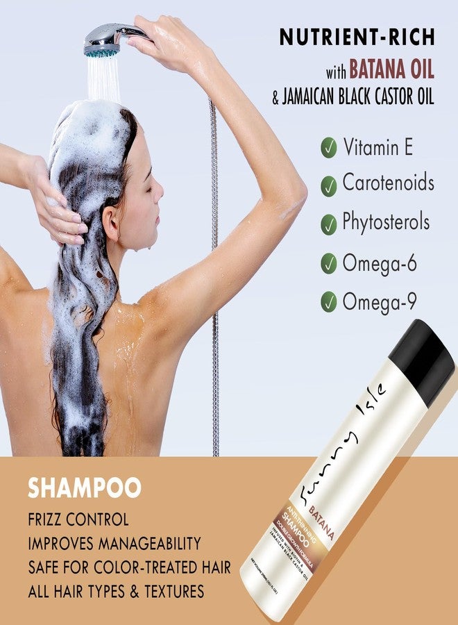 Sunny Isle Batana Anti-Thinning Shampoo 10.1oz Infused with Biotin and Jamaican Black Castor Oil | Double Growth Formula - Image 3