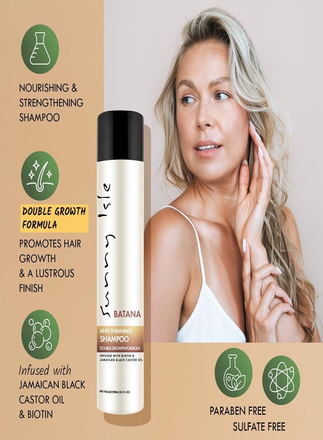 Sunny Isle Batana Anti-Thinning Shampoo 10.1oz Infused with Biotin and Jamaican Black Castor Oil | Double Growth Formula - Image 4