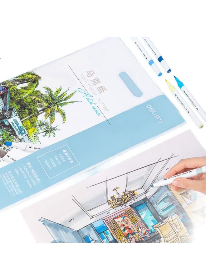deli 50 Sheets 8k-120g Marker Paper For Markers, Children's Drawing, Student Handwritten Report Paper, Hand-drawn C Ic Paper 73947, Gift For Students, Back-to Present - Image 1