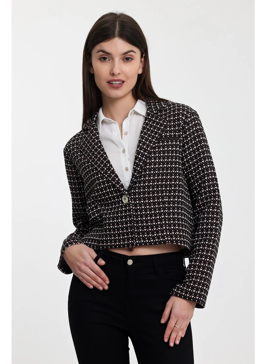 Alexander Gardi Patterned Crop JACKET(B24-21401)