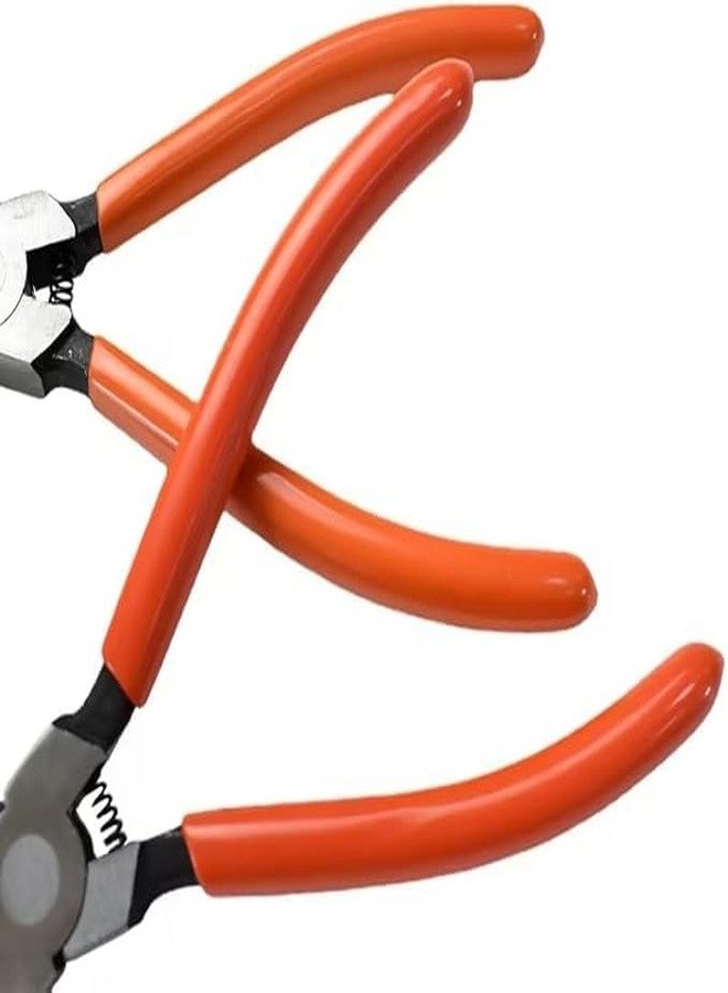 WsjiaboFux Orange Red Heavy Duty 7" EXTRA LONG External Straight Retaining Ring Clip Circlip Removal Plier Snap-Ring Pliers, Slip-Joint Pliers Side-Cutting Plier Sets Needle-Nose - Image 3