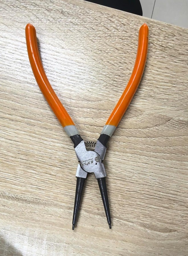 WsjiaboFux Orange Red Heavy Duty 7" EXTRA LONG External Straight Retaining Ring Clip Circlip Removal Plier Snap-Ring Pliers, Slip-Joint Pliers Side-Cutting Plier Sets Needle-Nose - Image 2