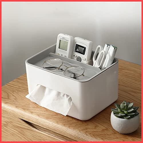 wolpin Desk Organizer Drawers 4 Compartment Pen & Pencil Stand Stationery Storage Tissue Box Holder Home and Office Stationery Box Phone Holder - Image 1