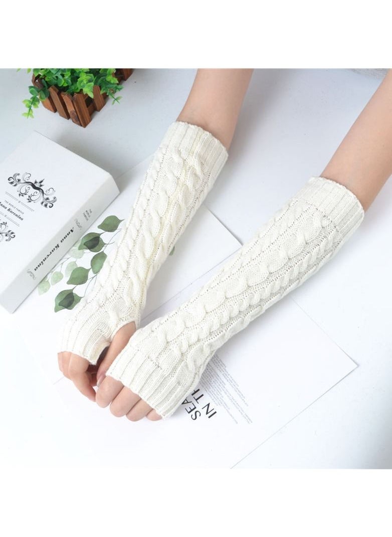 Loquat Fingerless Cotton Polyester Gloves Sleeves 
