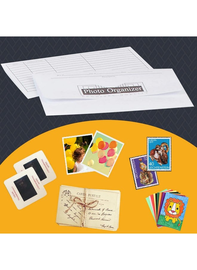 Lineco , Photo File Envelopes 4X6 Inch, Acid Free Photo Organizer White File Envelopes, For Photos, Postcards, Greeting Cards, 25 Pack  - Image 5