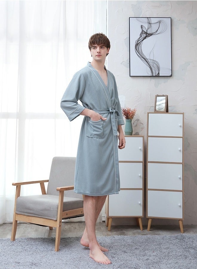 Bukela Waffle Knit Lightweight Bathrobe, Couple Bathrobe Set, Absorbent Bathrobe, Bathrobe Set, Spa Bathrobe For, Hotel, Spa, Home - Quick Drying - Soft, Size: Xl - Image 2