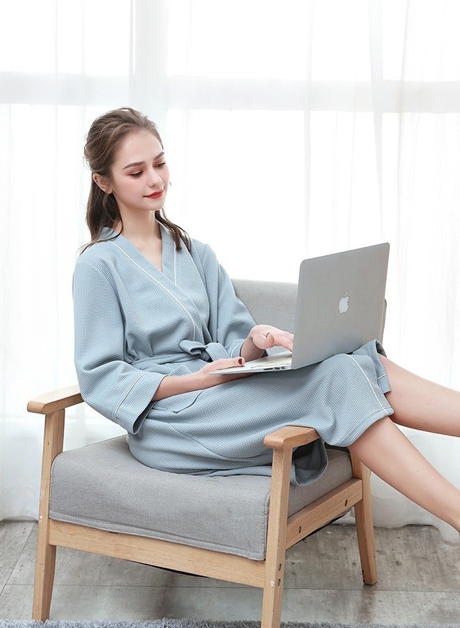 Bukela Waffle Knit Lightweight Bathrobe, Couple Bathrobe Set, Absorbent Bathrobe, Bathrobe Set, Spa Bathrobe For, Hotel, Spa, Home - Quick Drying - Soft, Size: Xl - Image 5