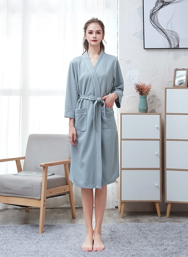 Bukela Waffle Knit Lightweight Bathrobe, Couple Bathrobe Set, Absorbent Bathrobe, Bathrobe Set, Spa Bathrobe For, Hotel, Spa, Home - Quick Drying - Soft, Size: Xl - Image 3