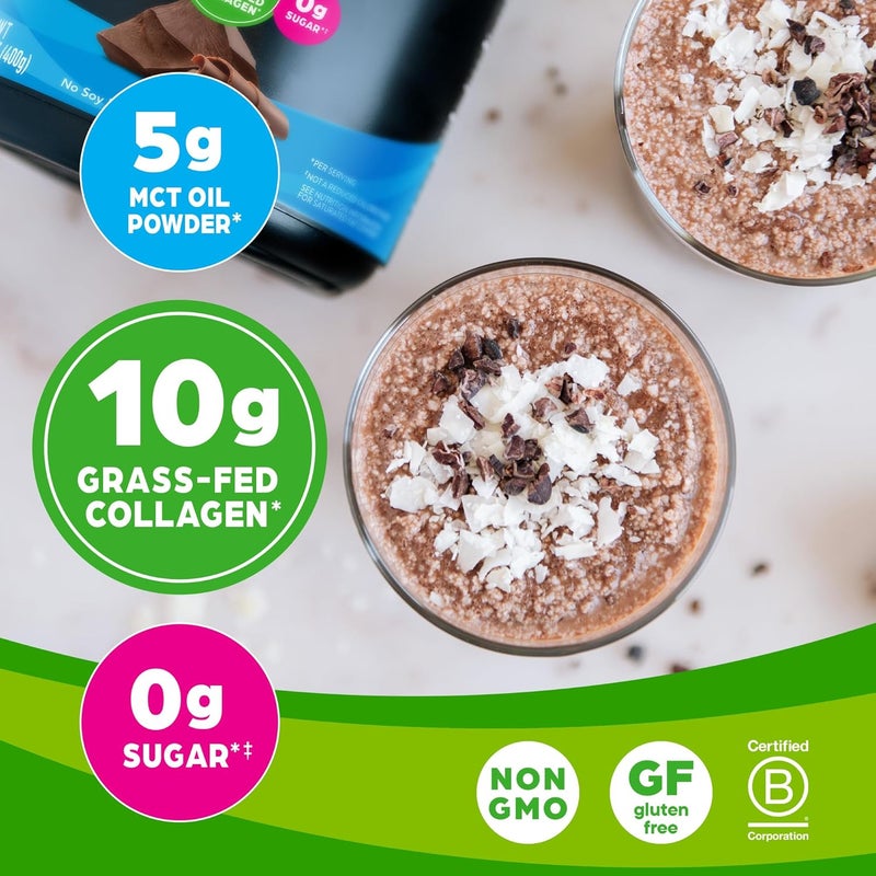 Orgain Keto Collagen Protein Powder with MCT Oil Chocolate  Paleo Friendly Grass Fed Hydrolyzed Collagen Peptides Type I and III Dairy Free Gluten Free Soy Free 088 Lb Packaging May Vary - Image 3