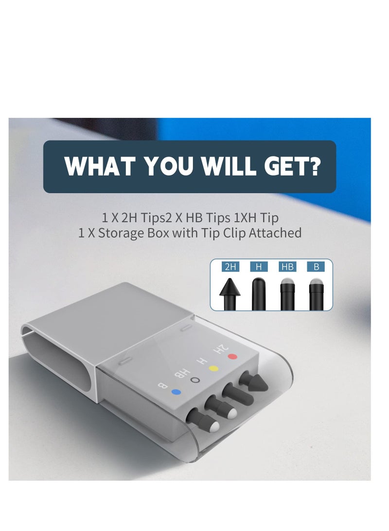 رؤوس أقلام للاقلام السطحية (عبوتين) مجموعة استبدال تناسب قلم مايكروسوفت سيرفيس برو 5 (2017) موديل 1776 قلم سيرف GO سلسلة اللابتوب والكتب قلم احترافي 4 قلم سيرفيس برو - Image 5