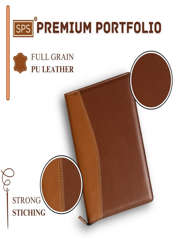 SPS Portfolio Multipurpose Leatherette Professional Brown File Folders for Certificates, Documents Holder, Document Bag, Portfolio, Executive File A4/Foolscap/Legal Size Documents Holder with 20 Leafs - Image 2
