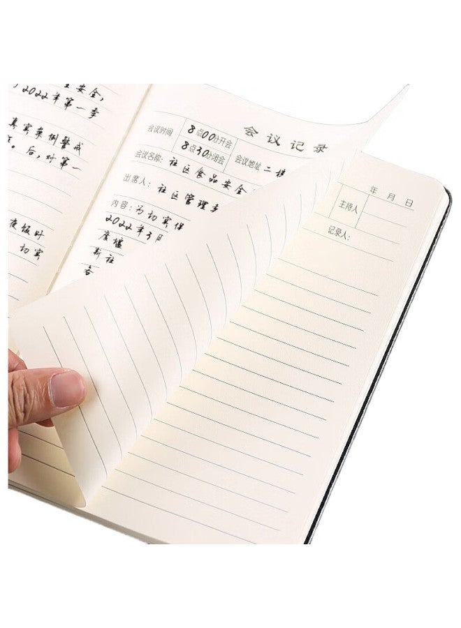 Shen Shi دفتر ملاحظات اجتماعات الأعمال شين B5/18K، دفتر اجتماعات المكتب، سجل ملخص المؤتمر، أزرق 9018 - Image 2