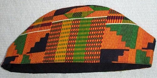 African Inspired Fashions Kente Pattern Kufi Kofi Hat Cap - Image 2