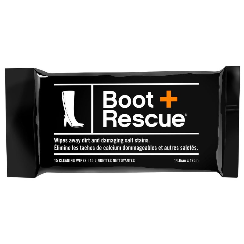 Boot Rescue All-Natural Cleaning Wipes. Remove Dirt & Damaging Salt Stains from Leather & Suede Shoes & Boots. Re-sealable Pack of 15 Wipes. - Image 1