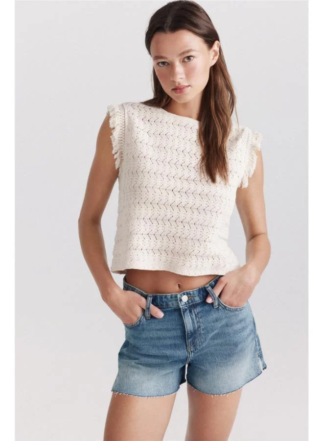 Springfield Crochet fringe top