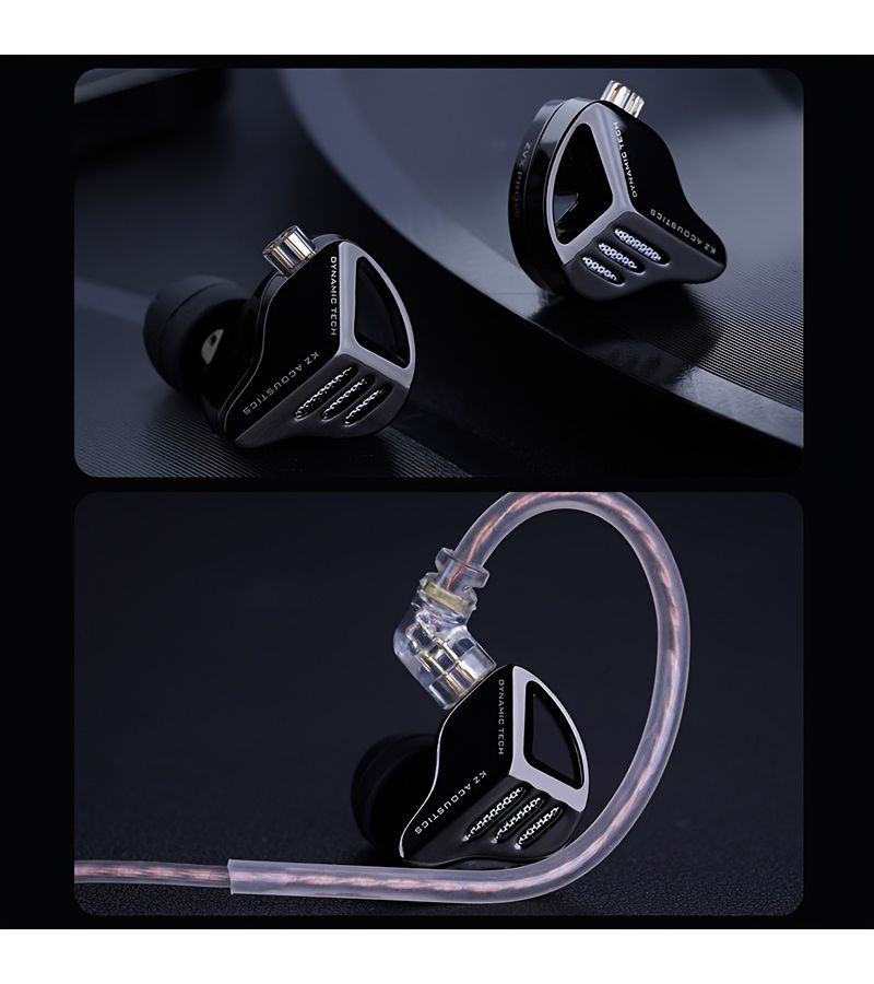 KZ Zvx Pro In Ear HiFi Wired Headphones Acoustic Tuning All Metal Moving Coil IEM With Mic Equipped With Bass Driver Unit And Detachable OFC Cable For Gaming And Musicians - Image 2
