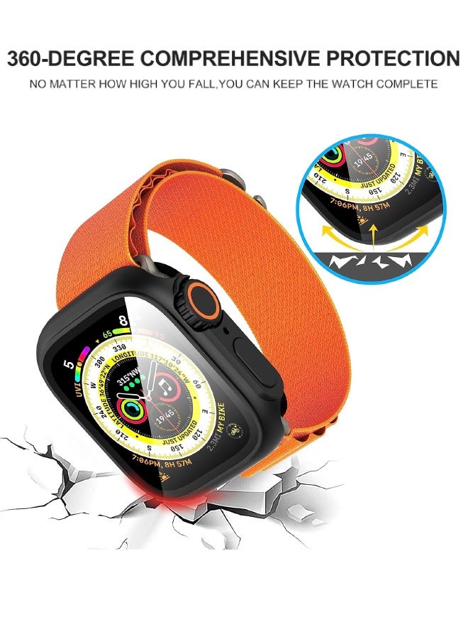 Compatible with Apple Watch Series 10 (2024) 46mm Hard Case with Tempered Glass Screen Protector, 【Looks Like iWatch Ultra】 Unique Design Hard PC Waterproof Case Cover, Bumper Full Coverage Accessor - Image 4