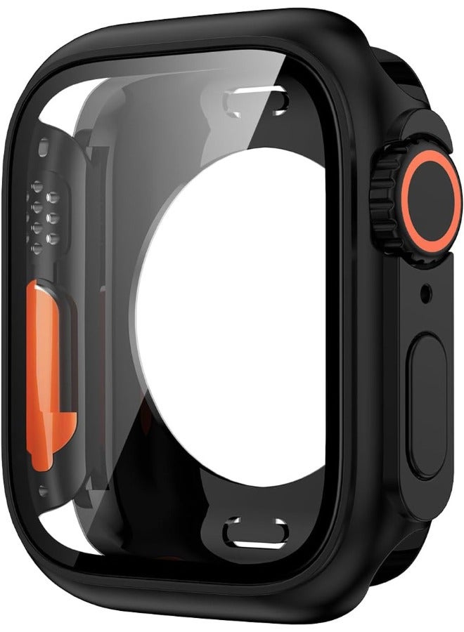 Compatible with Apple Watch Series 10 (2024) 46mm Hard Case with Tempered Glass Screen Protector, 【Looks Like iWatch Ultra】 Unique Design Hard PC Waterproof Case Cover, Bumper Full Coverage Accessor - Image 1