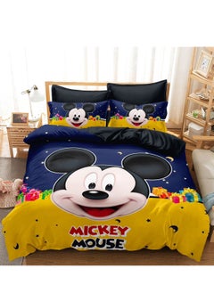 GOLDEN MILLION 4-Piece Single Size Duvet Cover and Fitted Bed Sheet Set Cotton 160 X 210cm 