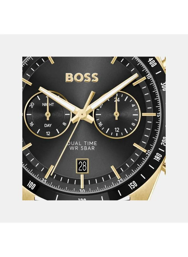 BOSS Analogue Multifunction Quartz analog Watch with Leather Strap