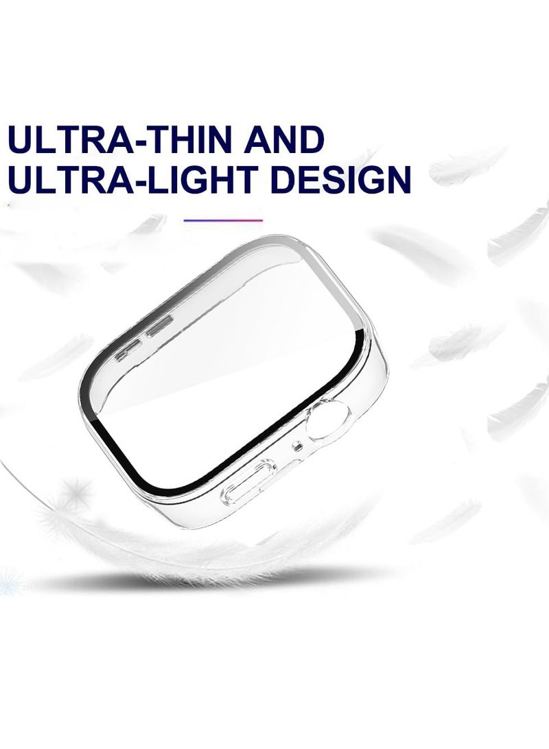 غلاف واقٍ لساعة HUAWEI WATCH FIT 3 مقاوم للخدش والصدمات من جميع الجهات مصنوع من البولي كربونات الصلب مع غطاء زجاج مقسى كامل متوافق مع ساعة هواوي واتش فيت 3،مسح - Image 3