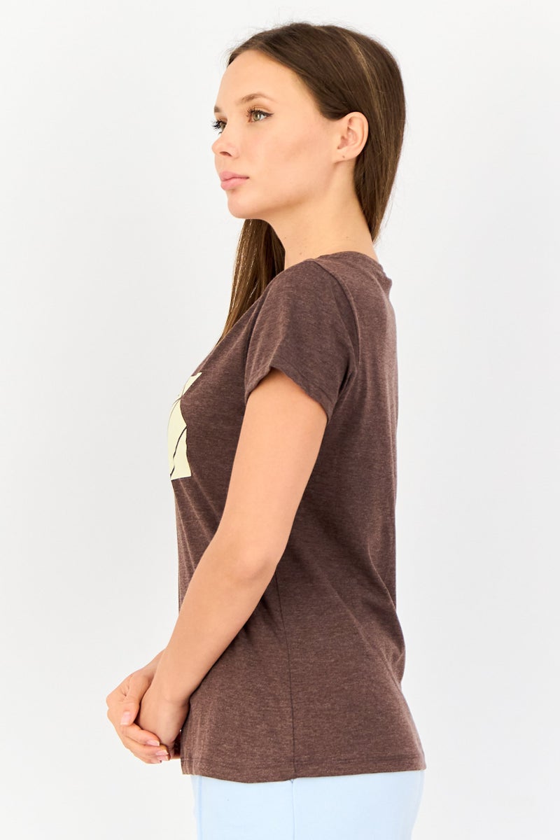 Zivame X Rosaline Women Graphic Print Pyjamas T-Shirt, Brown - Image 2