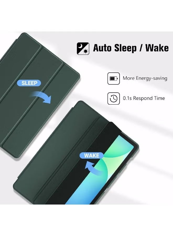 ZOOMEE Slim Case for Galaxy Tab S10 FE Plus 5G 13.1" Built-in S Pen Holder, Hybrid Cover with Soft TPU Back for Galaxy Tab S10 FE+ 2025 (SM-X620/ X626/ X626B), Supports Auto Wake/Sleep -Mgreen - Image 3