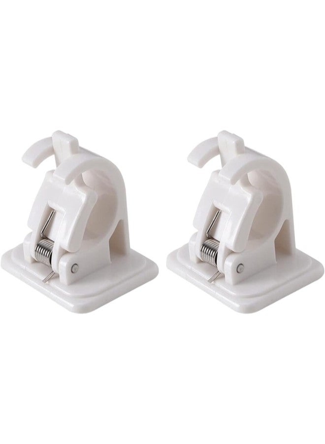 Pack of 2 Durable Fishing Rod Holder Wall Mounted Space Saving Fish Pole Clamp Rest Rack Clip Organizer Accessories - Image 3