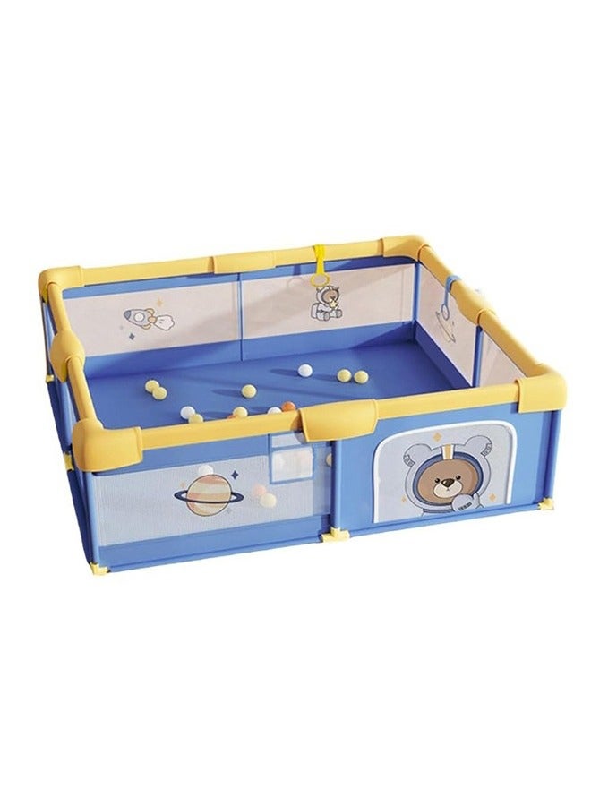 Baby Playpen, 200 X 180 CM Extra Large Playpen for Babies Kids Safe Play Center for Babies with Breathable Mesh and Zipper Door and Toddlers Gives Mommy a Break With 2 Hand Grips, 60 Balls, 1 Storage Bag