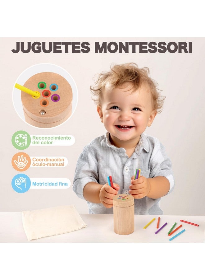 Vanplay ألعاب فانبلاي مونتيسوري للأطفال بعمر سنتين، ألعاب مطابقة الألوان لتطوير المهارات الحركية الدقيقة للأطفال بعمر 3 سنوات، ألعاب تعليمية خشبية للأطفال بعمر سنتين - Image 2
