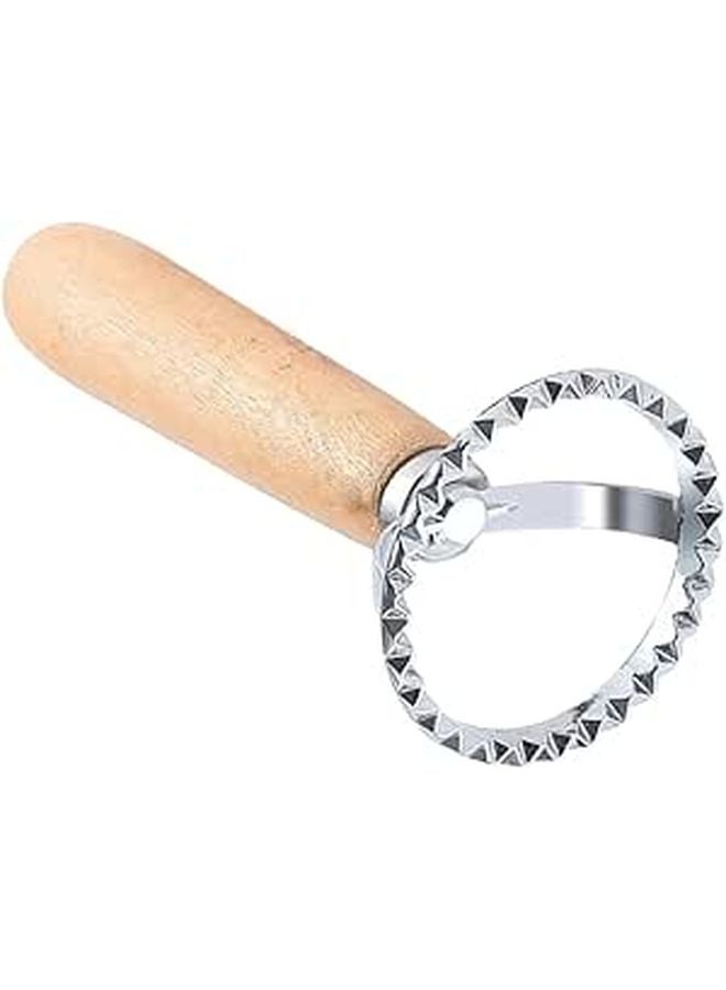 Wooden Handle Round Lace Biscuit Mold Fondant Cutter For Baking Cookies Cake Decor - Image 1