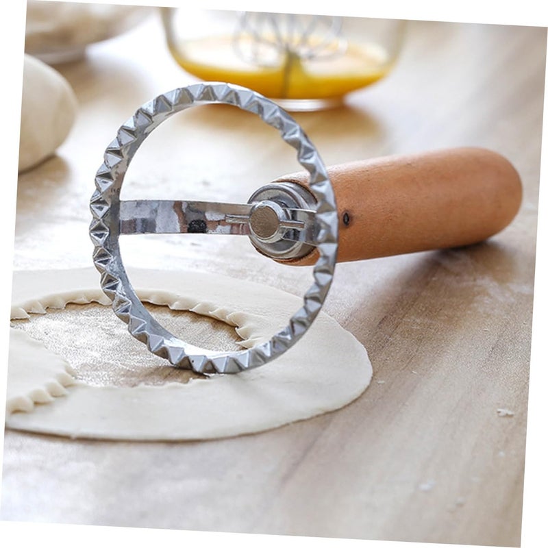 Wooden Handle Round Lace Biscuit Mold Fondant Cutter For Baking Cookies Cake Decor - Image 5