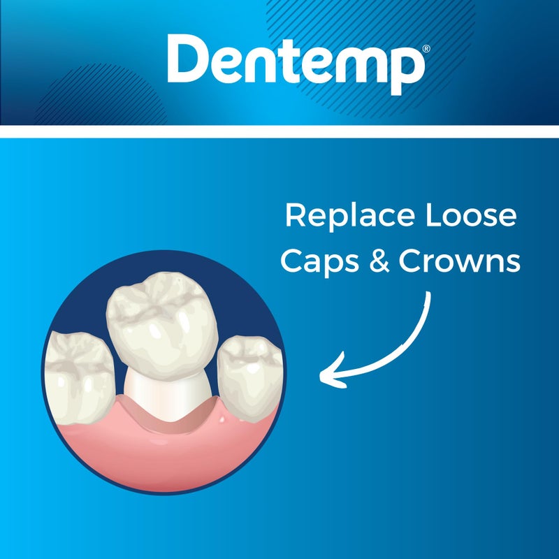 Dentemp Recap-It Cap and Crown Repair Dental Kit - Fast Acting Formula Dental Cement for Loose Caps (Pack of 1) - Temporary Cement for Crown and Bridge - Image 4