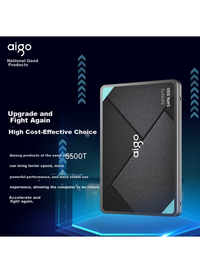 Aigo 128gb Ssd, Sata 3.0 Interface, 2.5-inch Tlc Nand, Desktop And Laptop System Drive, Read Speed 500mb/s, Storage Accessory S500t - Image 2