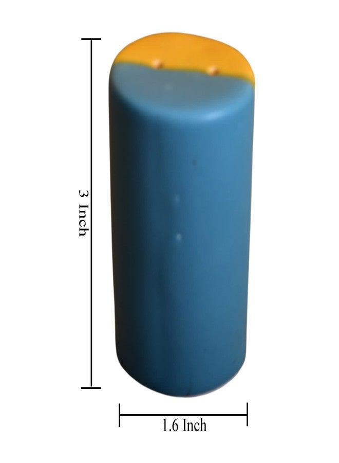 KunhaR Ceramic Pepper Shaker, Salt Shaker Dispenser, Spice Dispenser, 1 Piece, White Dusty Blue - Image 2