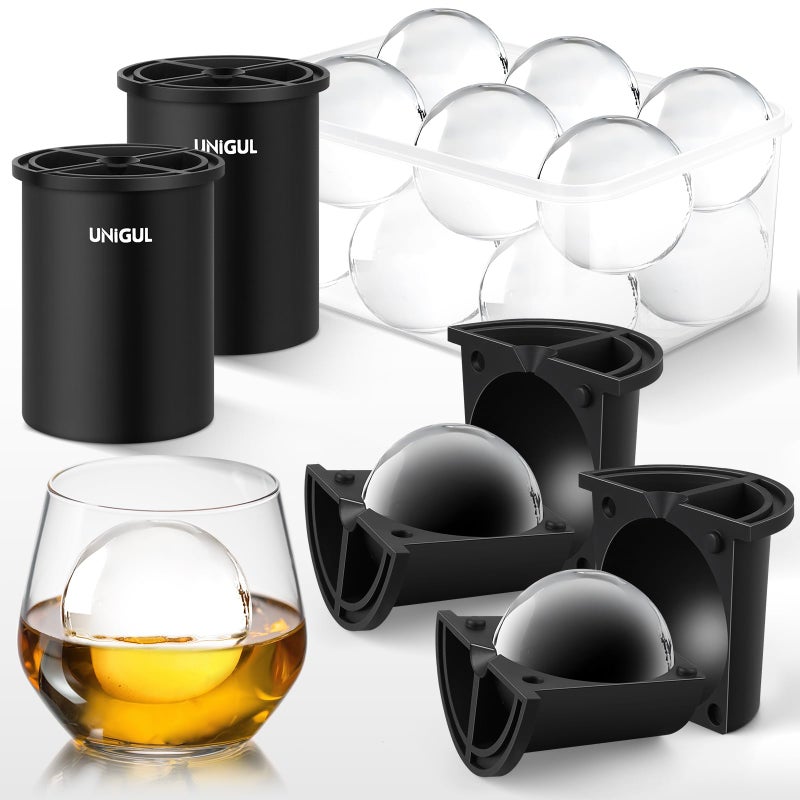 Clear Ice Cube Maker 25 Stainless Steel Ice Ball Maker Mold for Whiskey  Cocktails NonBPA Premium Silicone Ice Cube Molds EasyRelease Sphere Ice Maker Bourbon Gifts for Men 2 PACK