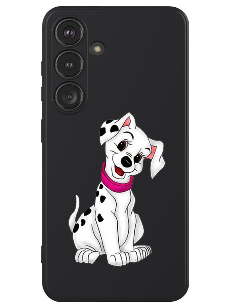 Theodor Protective Slim Fit Case Liquid Silicone Cover with Full Body Protection Anti-Scratch Shockproof Case For Samsung Galaxy S24 (Black) - Dog Dab - Image 1