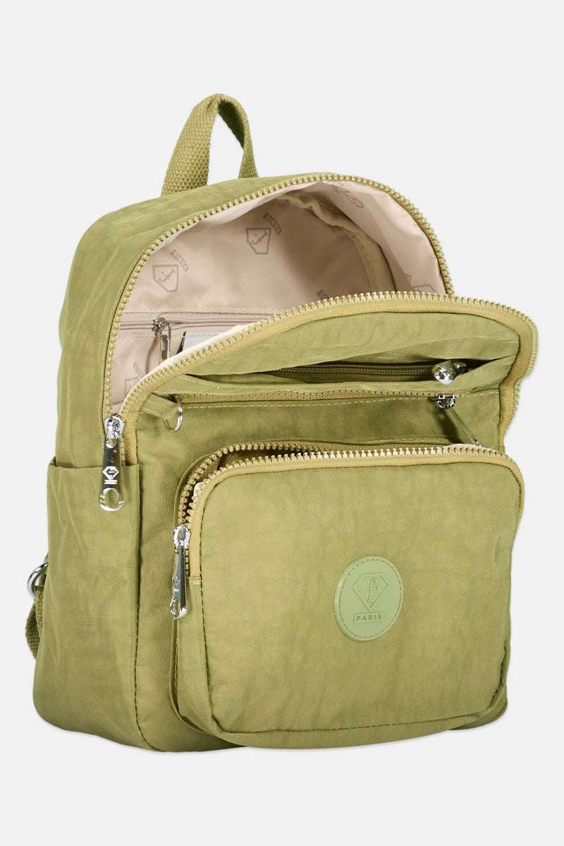 I Love Fashion Women Brand Logo Mini Backpack 22 L x 27 H x 11 W cm, Olive - Image 3